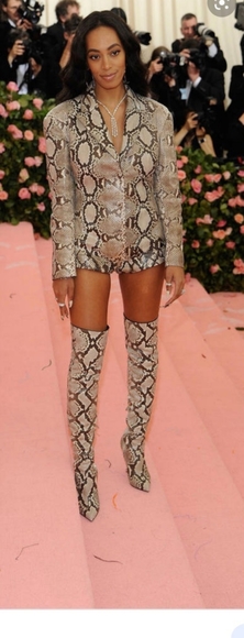 NEW!! Steve Madden Dominique Natural Snake Stiletto - Picture 9 of 9